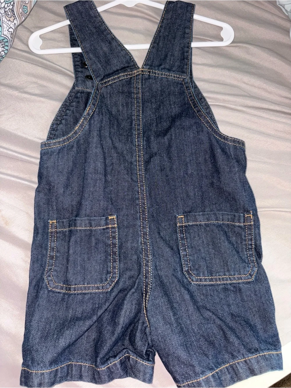 Carter's Dark Blue Denim Kids Overalls Shorts
